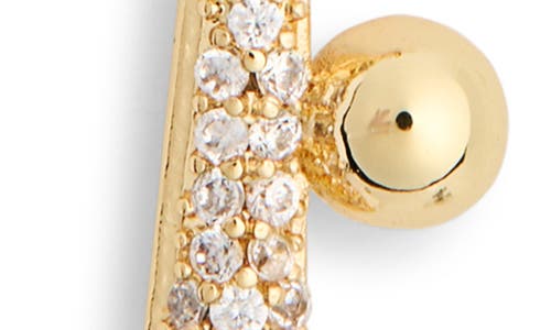 Leith Cubic Zirconia Baseball & Bat Pendant Necklace In Gold