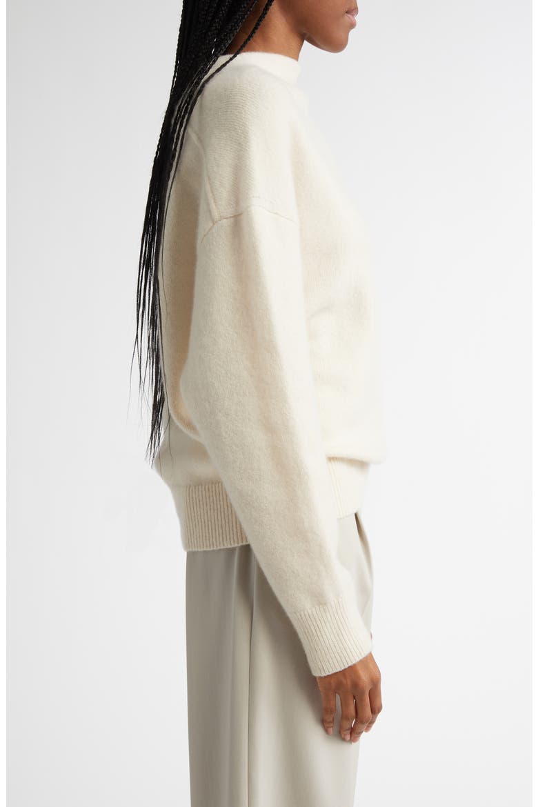 Bria Relaxed Cashmere & Silk Sweater, Alternate, color, IVORY