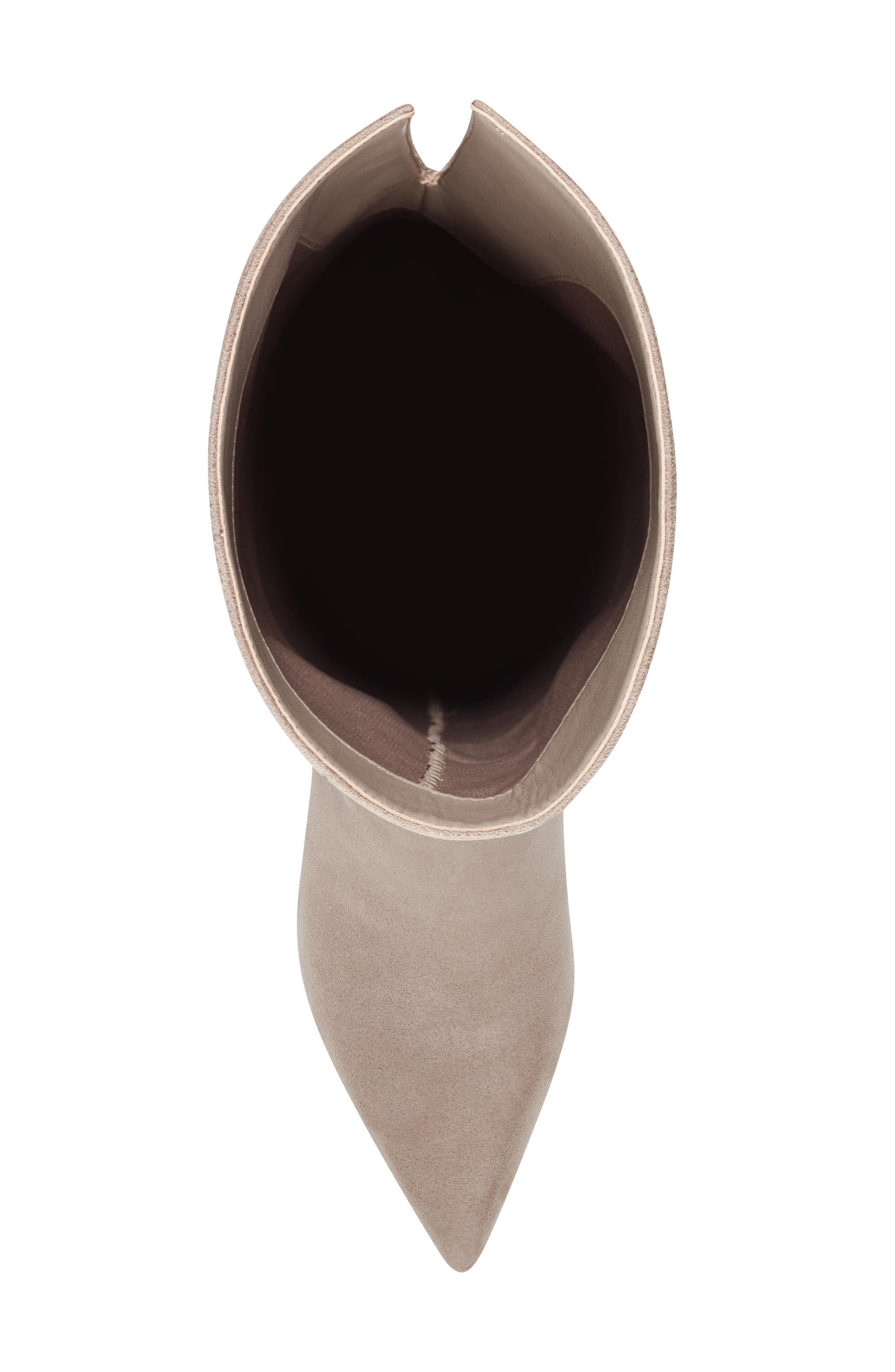 Qulie Pointed Toe Over the Knee Boot, Alternate, color, TAUPE