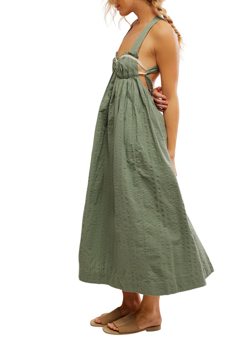Poppy Cotton Seersucker Midi Dress, Alternate, color, LILY PAD