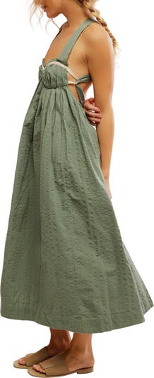 Poppy Cotton Seersucker Midi Dress