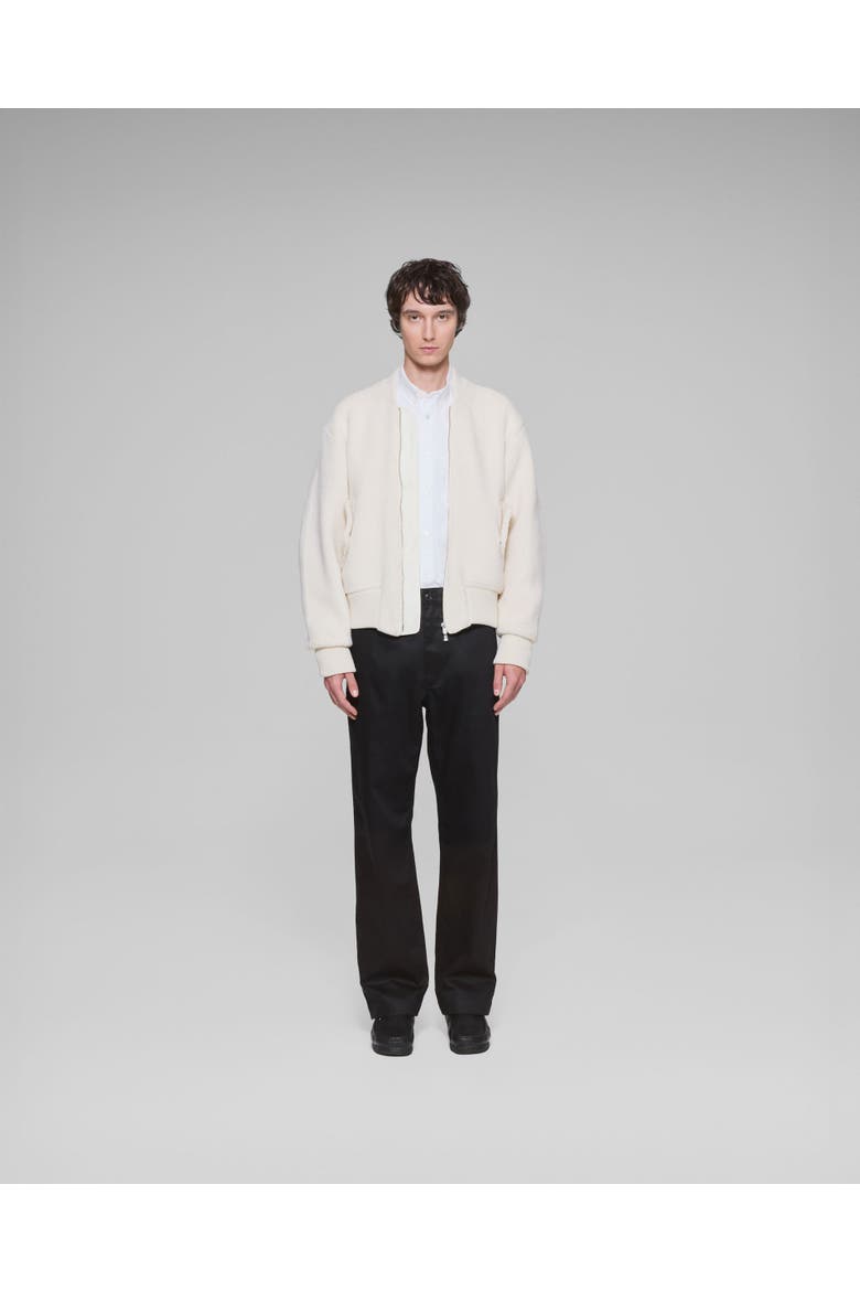 Handstitch Knitted Bomber Jacket, Alternate, color, Cream