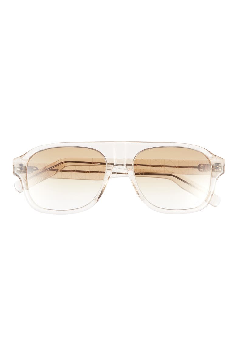 CD Icon A1I 55mm Gradient Pilot Sunglasses, Main, color, BEIGE/ OTHER / GRADIENT BROWN