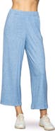 MELLODAY Rib Crop Wide Leg Pants