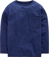 Mini Boden Kids' Everyday Long Sleeve Cotton Pocket T-Shirt