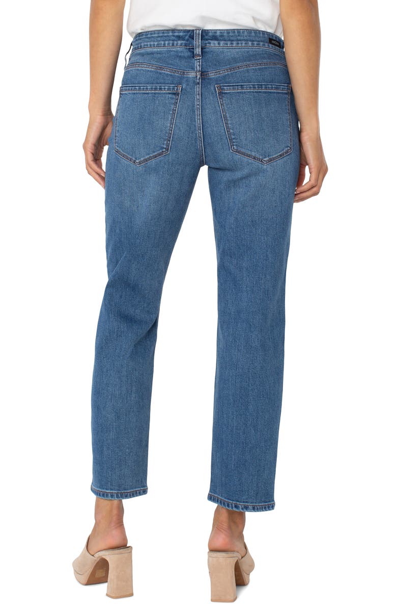 Liverpool Los Angeles Kennedy Mid Rise Ankle Straight Leg Jeans, Alternate, color, 