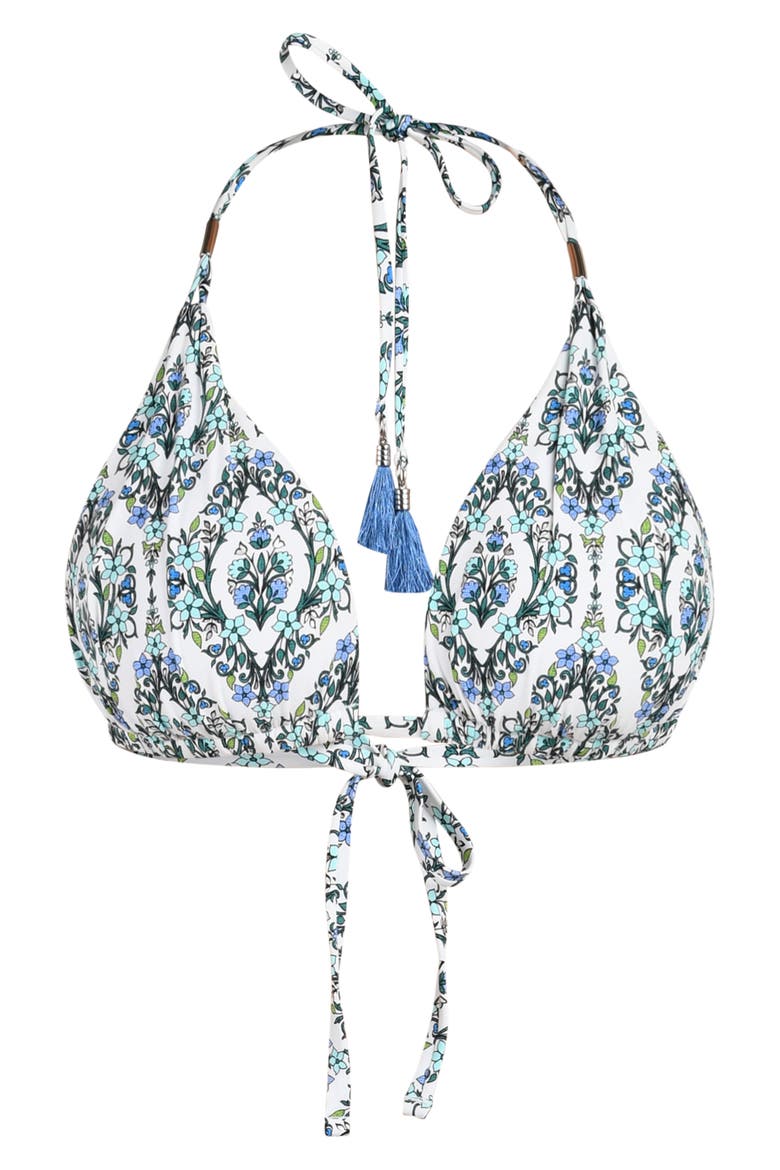 DEJA-BLUE HALTER BRA, Alternate, color, BLUE