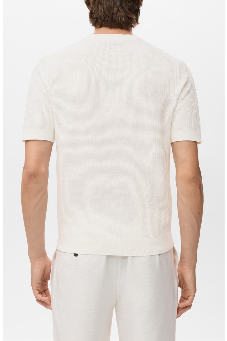 Textured Cotton Knit T-Shirt, Alternate, color, OFF WHITE