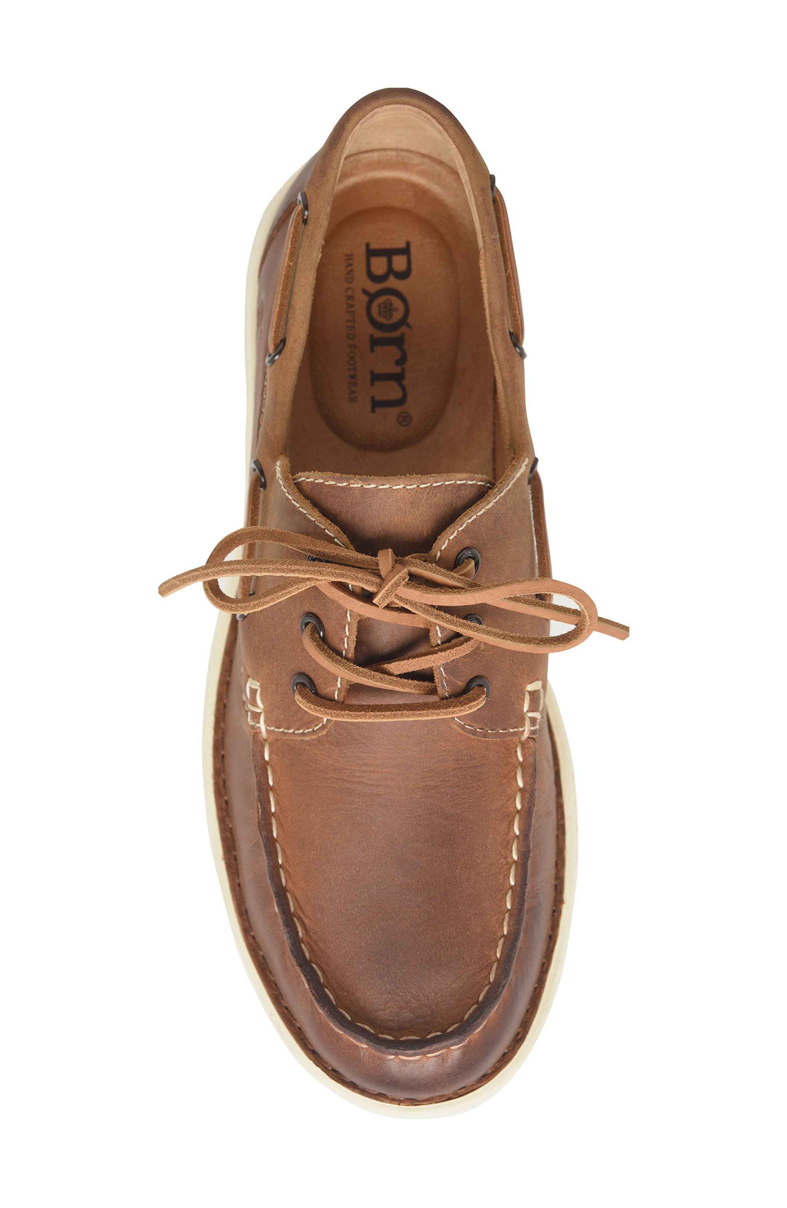 Børn Mariner 3-Eye Boat Shoe, Alternate, color, Tan F/ G