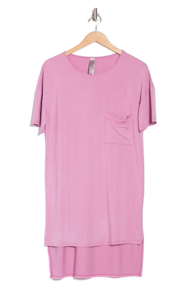 Short Sleeve High-Low Tunic Top, Alternate, color, CORCUS