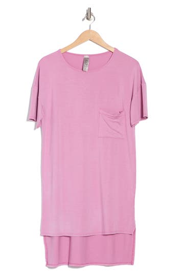 GO COUTURE GO COUTURE SHORT SLEEVE HIGH-LOW TUNIC TOP 