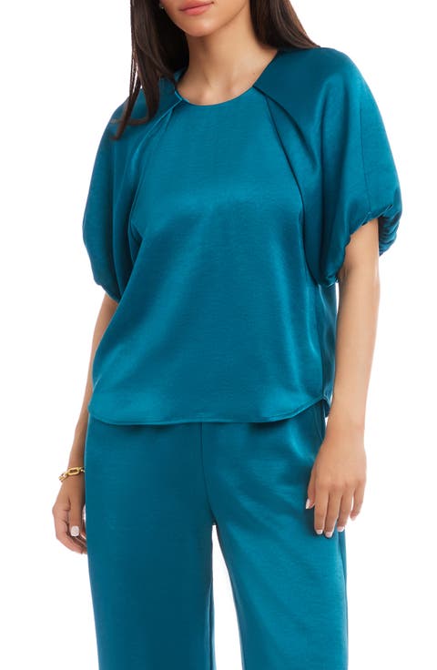 Puff Sleeve Satin Top