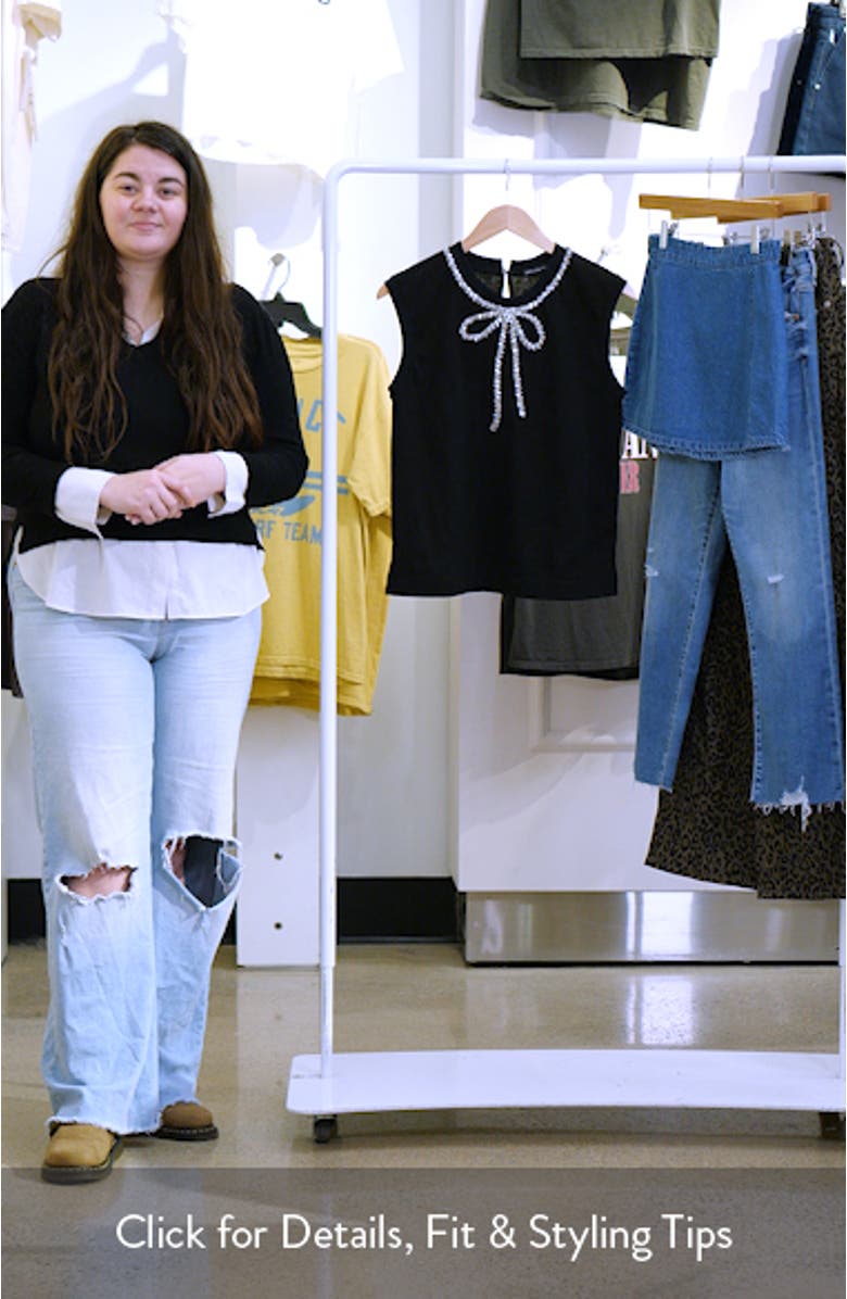 Rhinestone Bow Sleeveless Top, sales video thumbnail