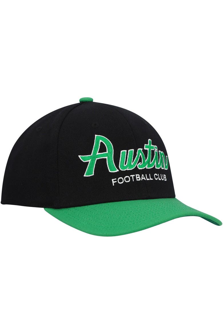 Men's Mitchell & Ness Black Austin FC Team Script 2.0 Stretch Snapback Hat, Alternate, color, Black