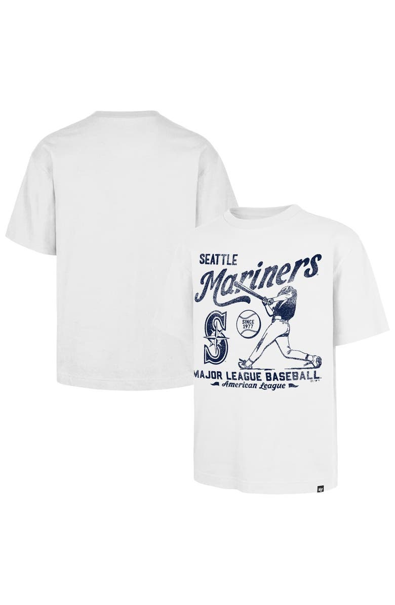'47 Men's '47 White Seattle Mariners Regional Batter Foundation T-Shirt, Main, color, 