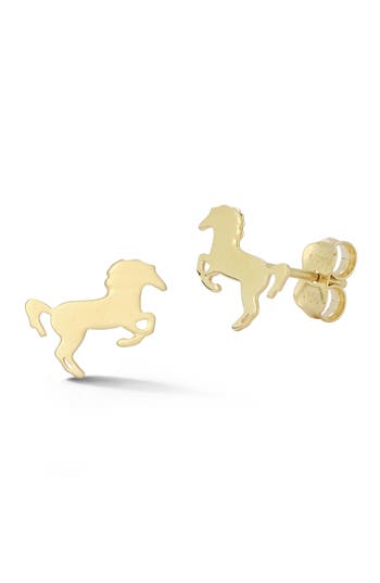 Ember Fine Jewelry Horse Stud Earrings In Gold