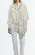 Portolano Cashmere lightweight striped shawl