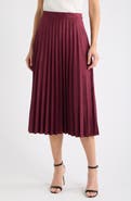 Tahari ASL Faux Suede Pleated Skirt
