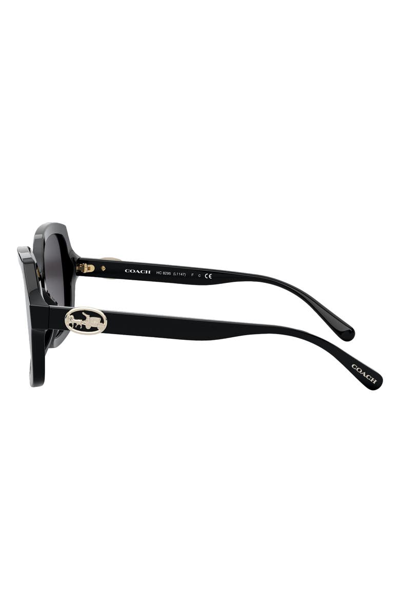 COACH Horse & Carriage 56mm Gradient Square Sunglasses, Alternate, color, 