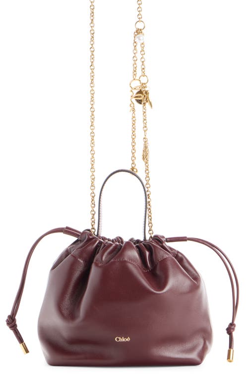 Chloé Mini Icons Leather Shoulder Bag in Burnt Red at Nordstrom
