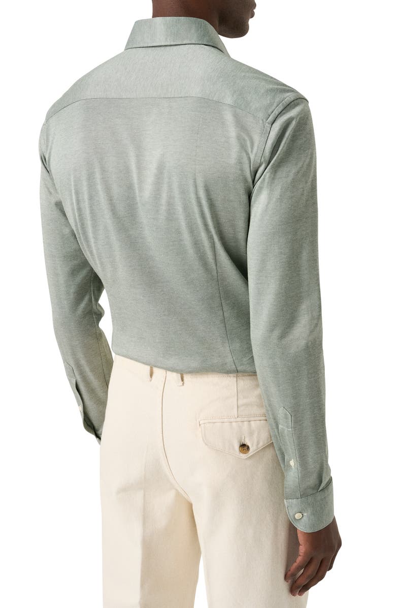 Eton Filo di Scozia Jersey Shirt, Alternate, color, Medium Green