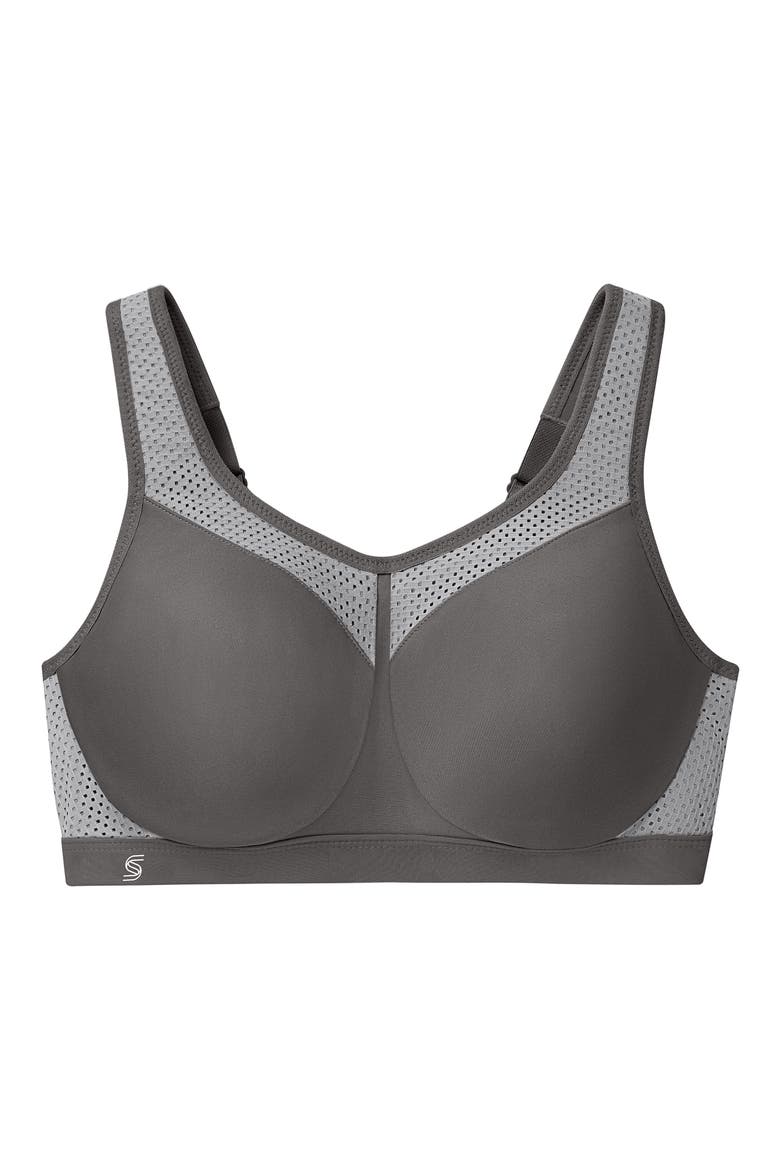High Impact Seamless Underwire Sports Bra, Alternate, color, GREY