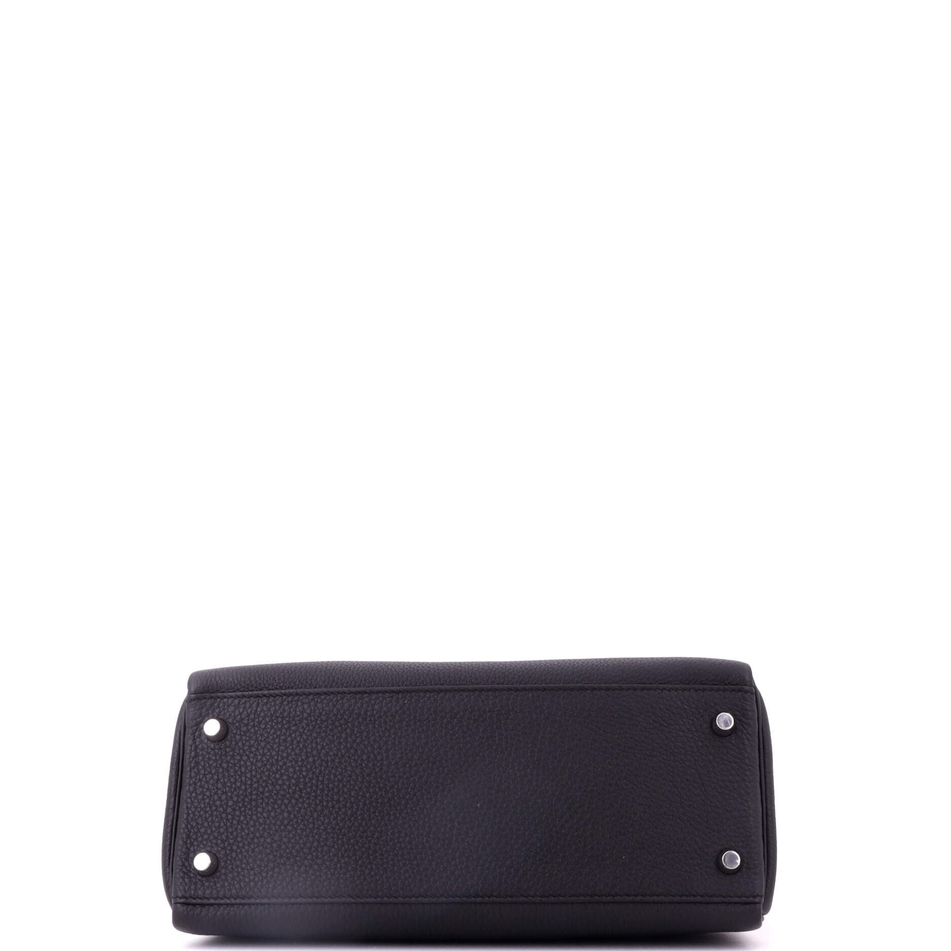 Kelly Handbag Black Togo with Palladium Hardware 28, Alternate, color, Black
