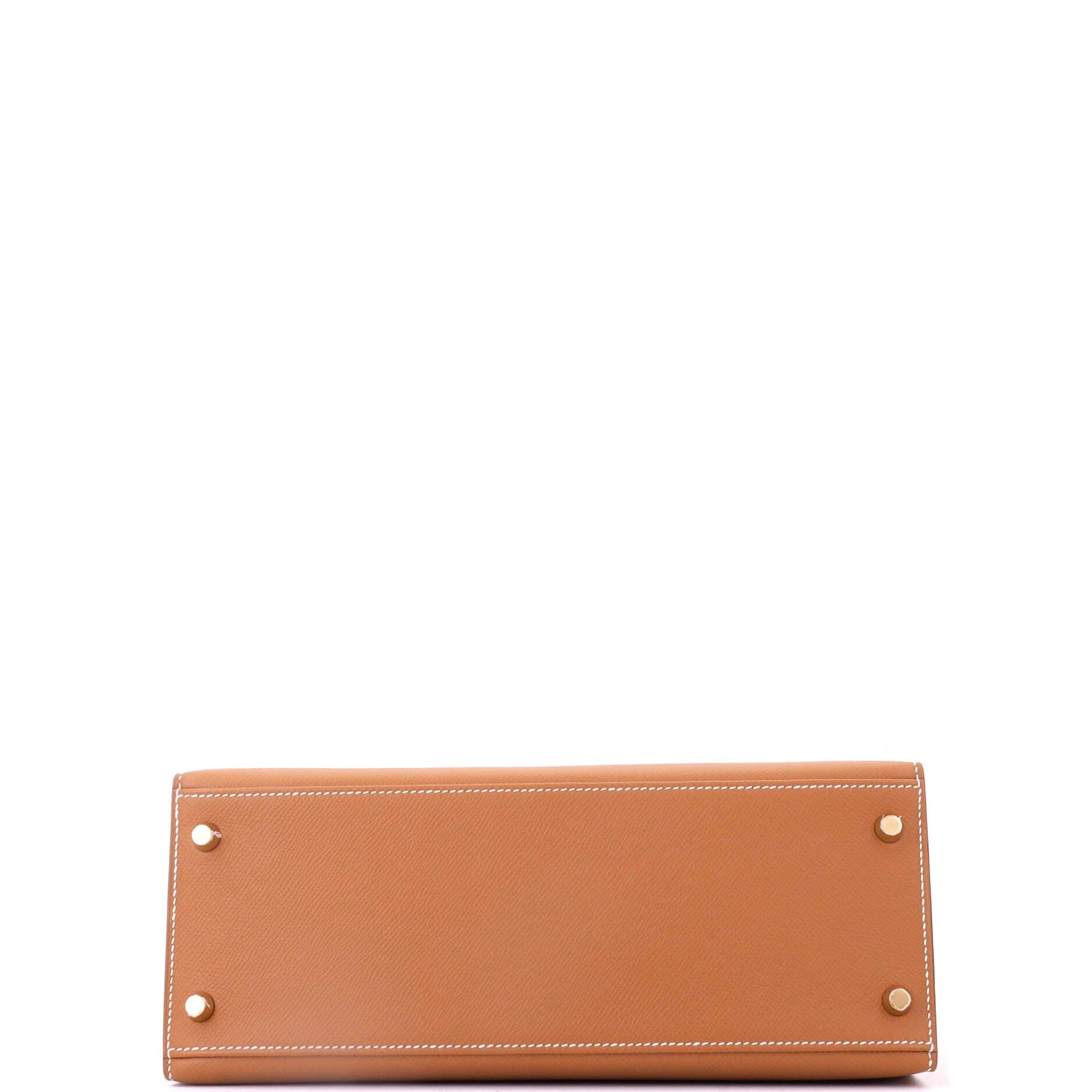 Kelly Handbag Brown Epsom with Gold Hardware 28, Alternate, color, Metallic Gold