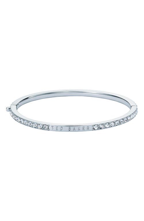 Ted Baker Claudia Narrow Crystal Hinge Bracelet In Silver