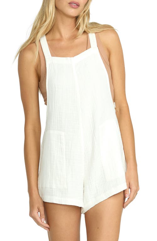 Billabong Beach Crush Cotton Gauze Cover-up Romper In White