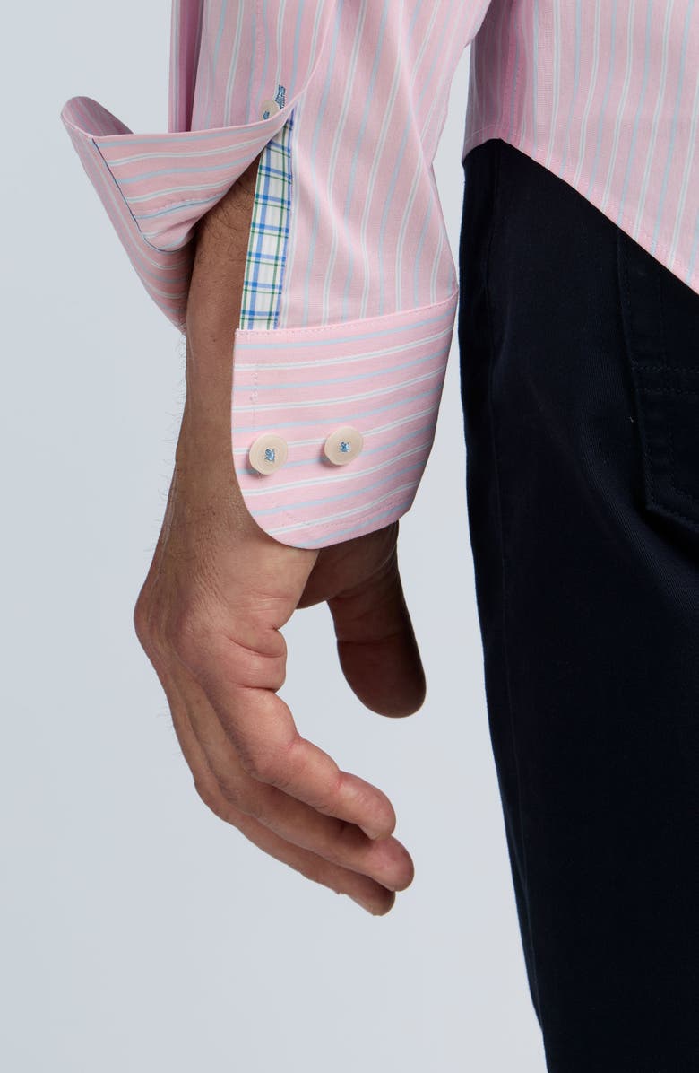 UNTUCKit CottonTek Performance Button-Up Shirt, Alternate, color, Pink