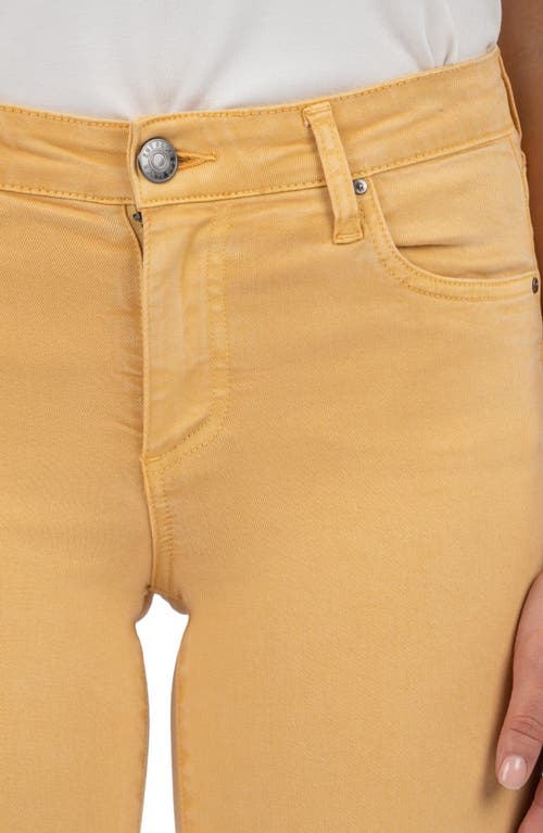 Kut From The Kloth Amy Fray Hem Crop Skinny Jeans In Yellow