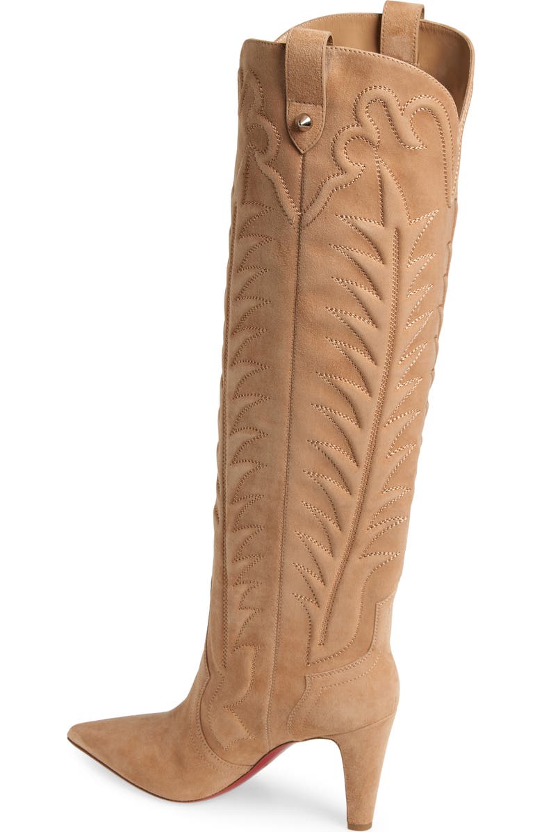 Christian Louboutin Santia Knee High Western Boot, Alternate, color,