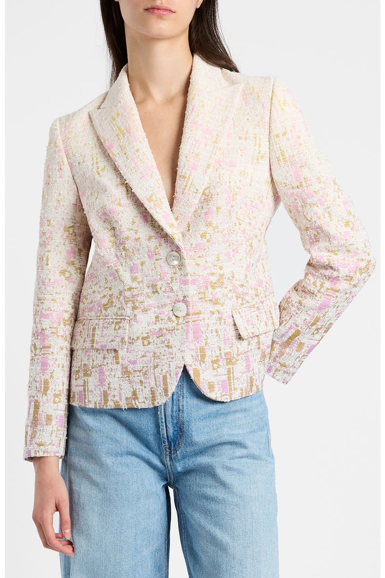 Jodie Jacket in Ombré Jacquard, Main, color, Pearl