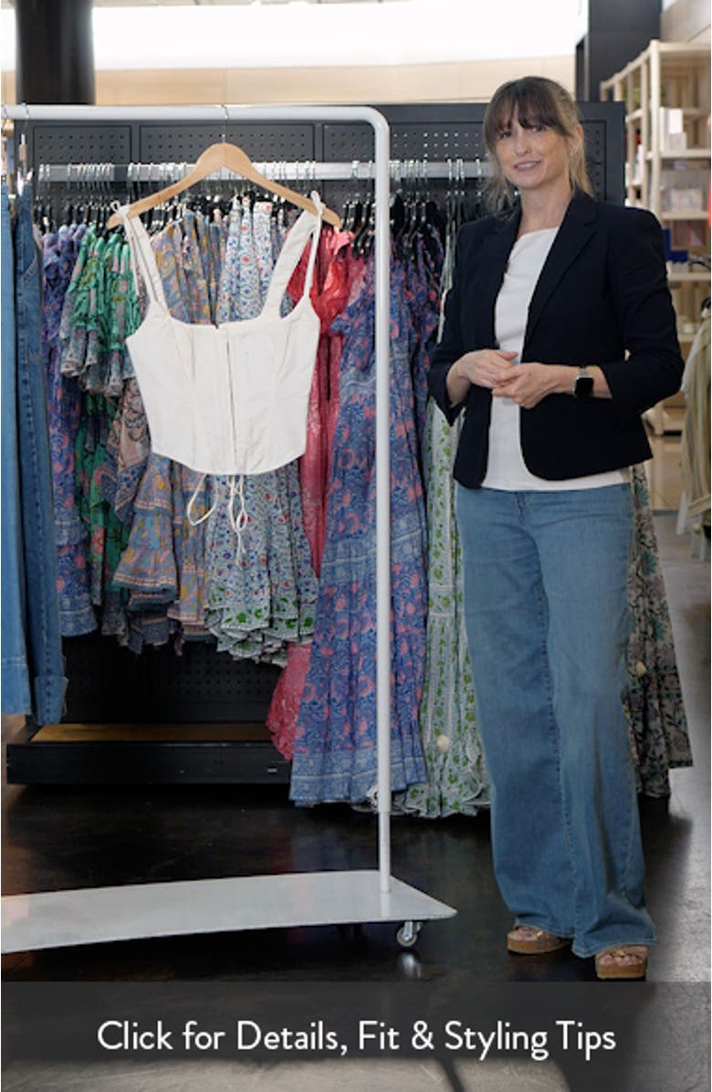 Kikki Bow Crop Lace-Up Stretch Cotton Twill Corset Top, sales video thumbnail