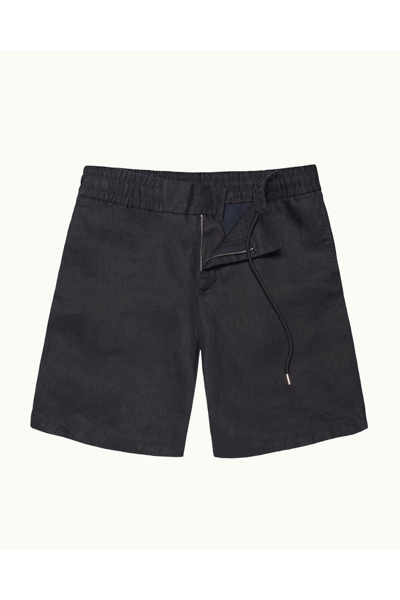 Cornell Linen Easy Tailored Fit Washed Linen Shorts, Alternate, color, NIGHT IRIS