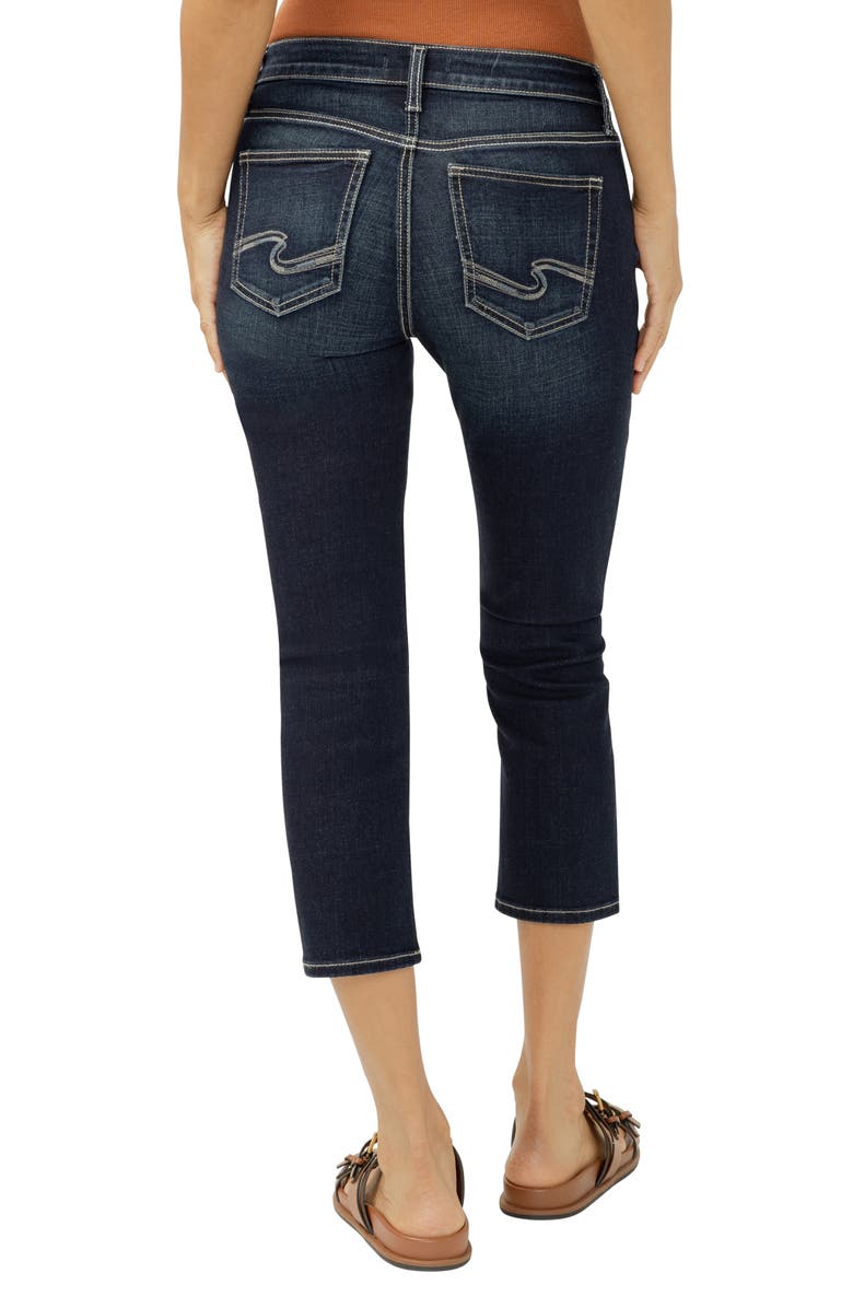 Silver Jeans Co. Elyse Curvy Mid Rise Capri Jeans, Alternate, color,