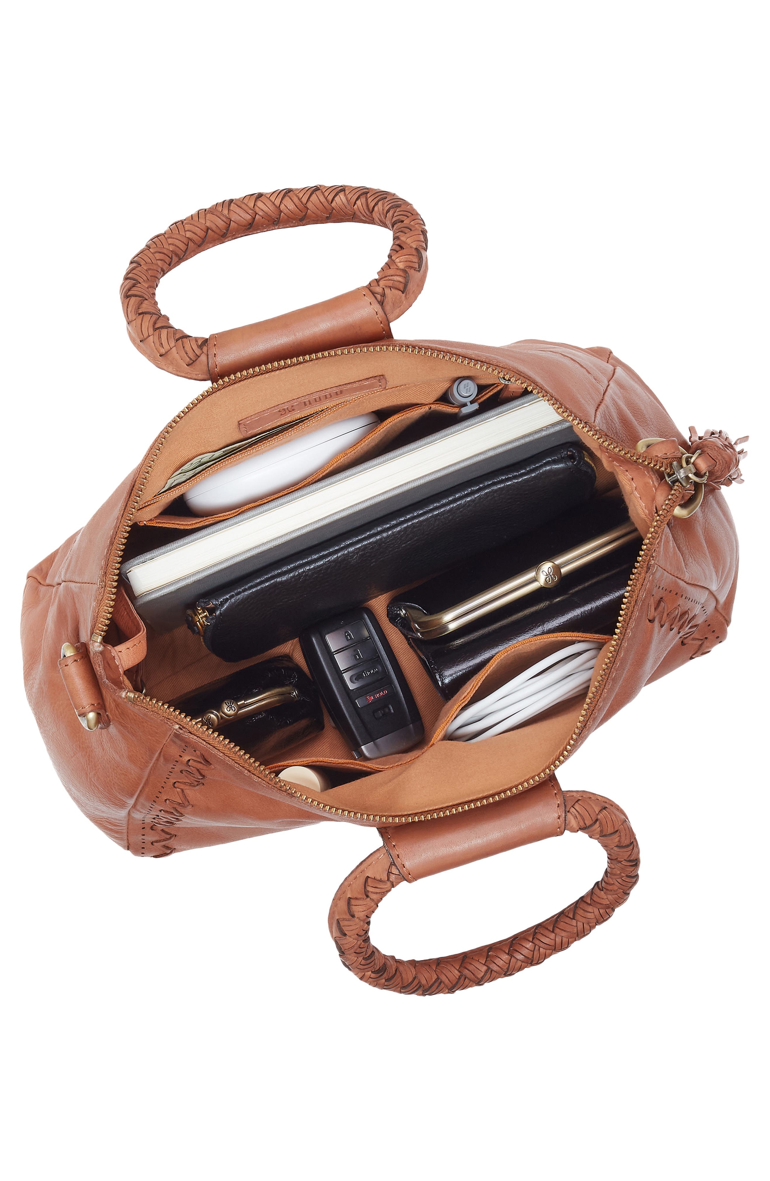 HOBO Medium Sheila Leather Satchel, Alternate, color, Harvest Wheat