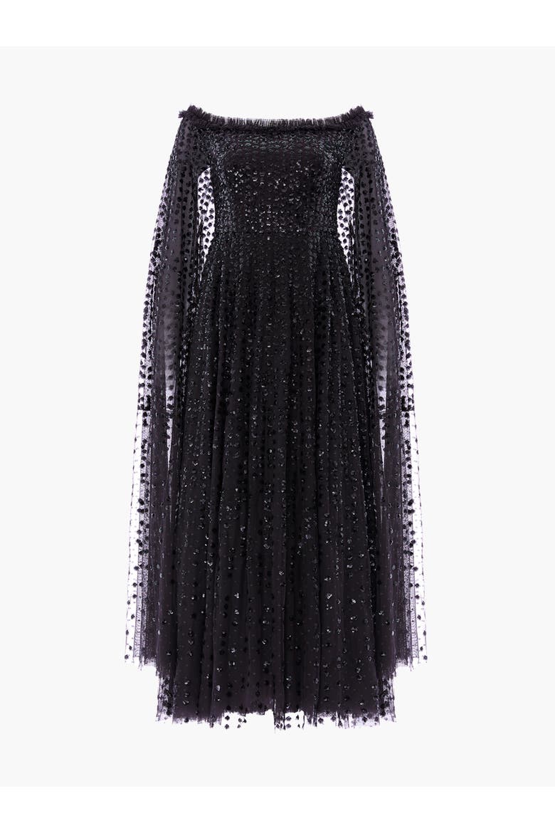 Raindrop Cape Ankle Gown, Alternate, color, Graphite