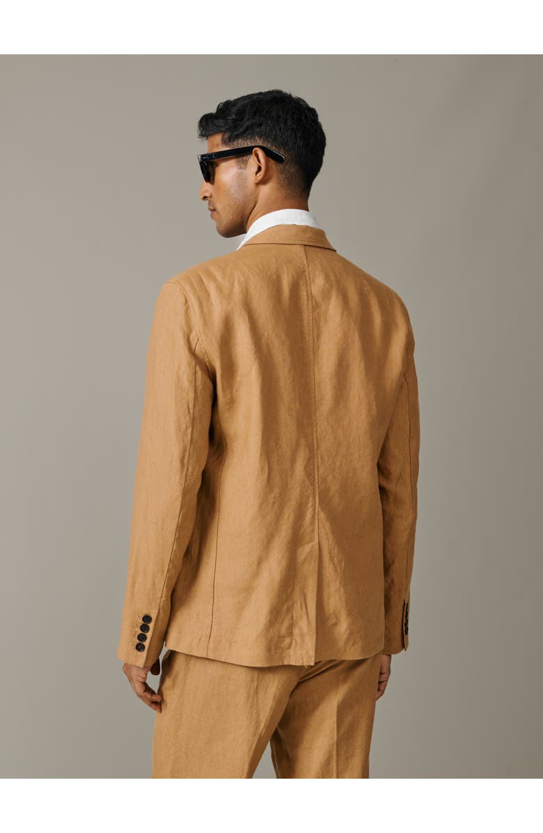Aubin Belvedere Relaxed Linen Blazer, Alternate, color, Mustard