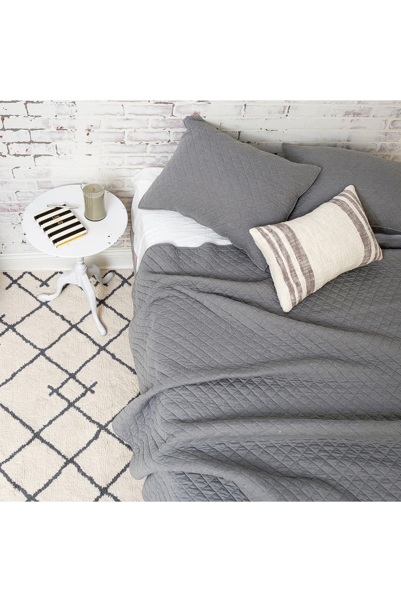 Jersey Gray Quilt, Alternate, color, Gray