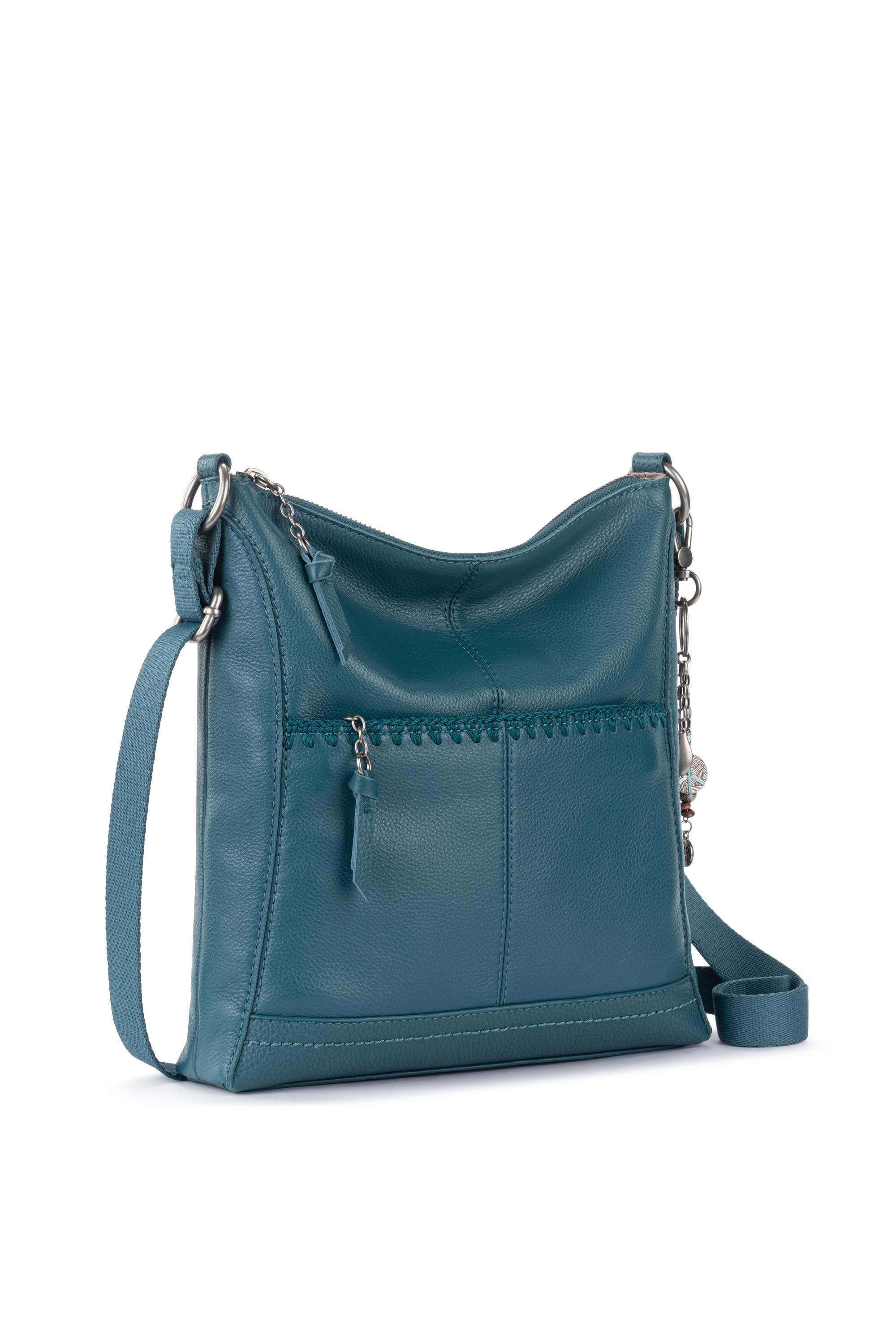 Lucia Crossbody Leather Bag, Alternate, color, Deep Teal