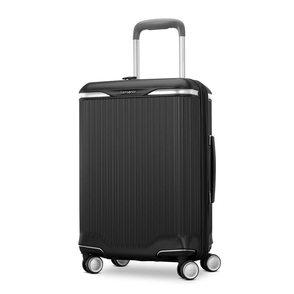 Samsonite Silhouette 18 Hardside Carry-On Expandable Spinner, Alternate, color, Black