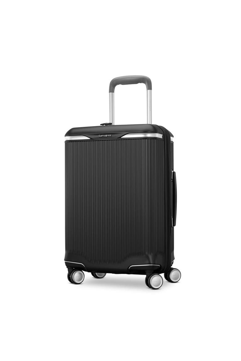 Silhouette 18 Hardside Expandable 21" Carry On Spinner, Alternate, color, Black
