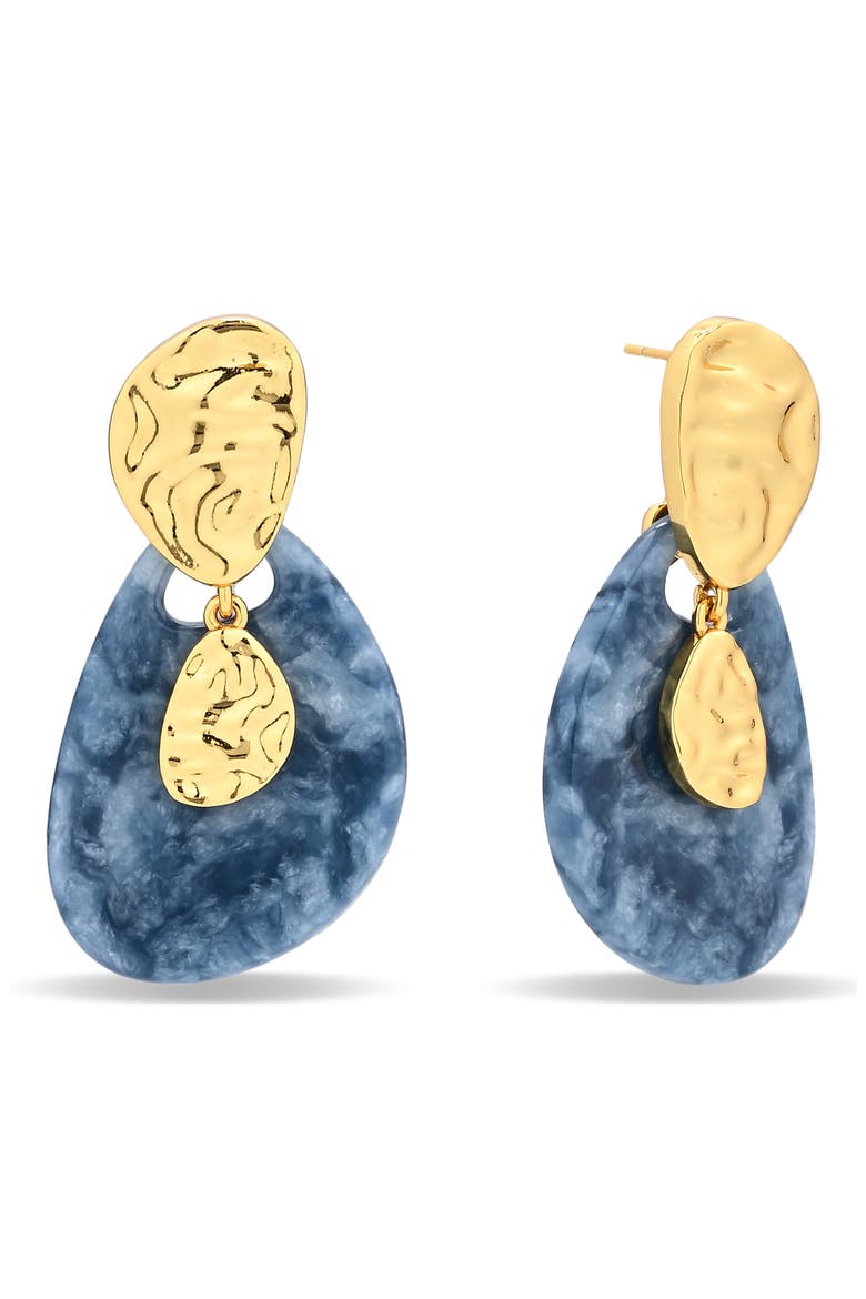 Isadora Hammered Drop Earrings, Main, color, GOLD