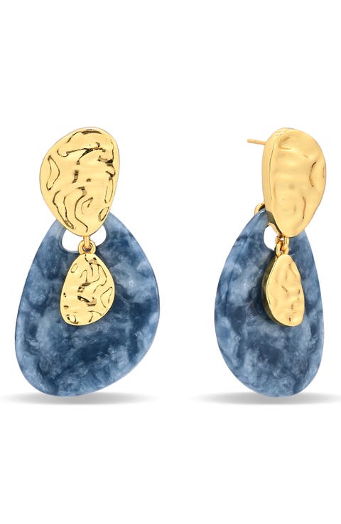 Isadora Hammered Drop Earrings
