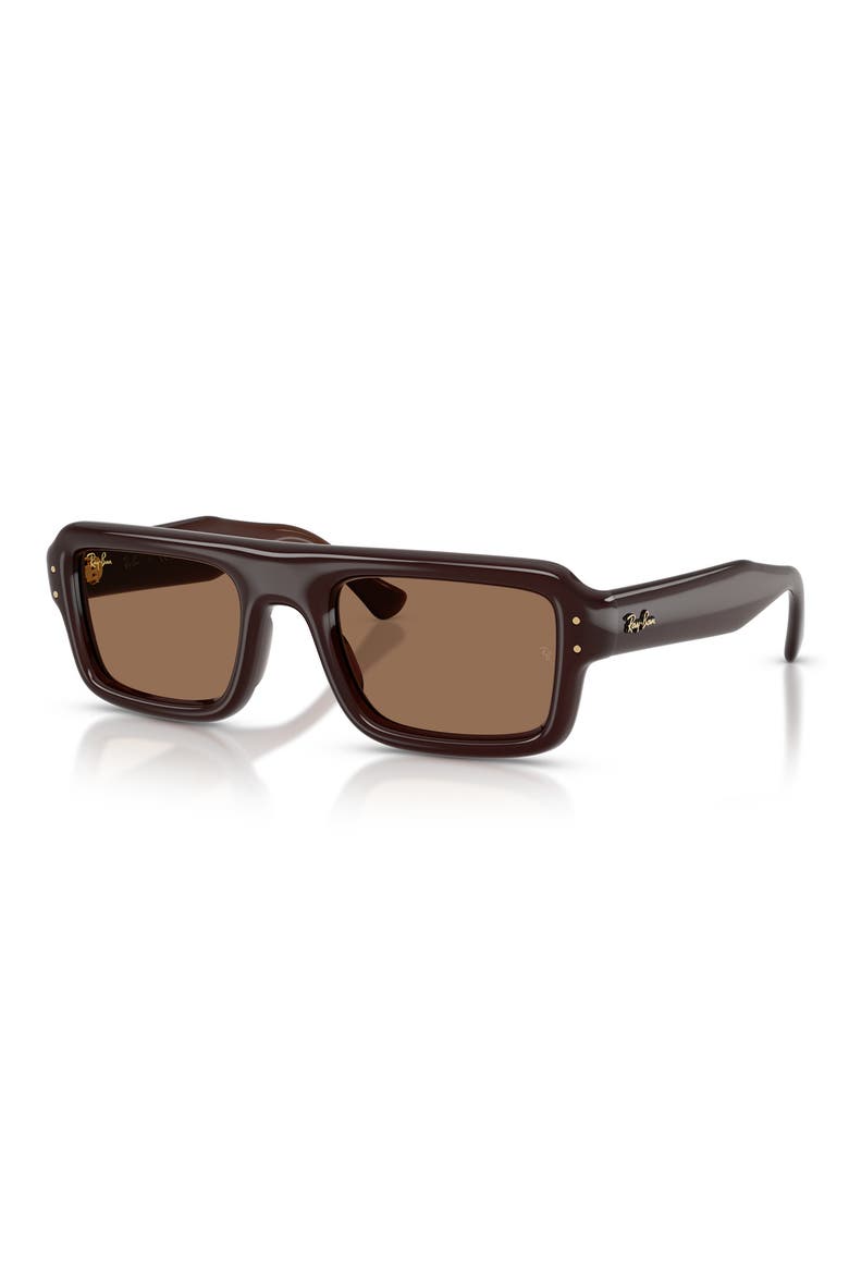 A$AP Rocky Flacko Puffer 54mm Square Sunglasses, Alternate, color, TRANSPARENT BROWN / DARK BROWN