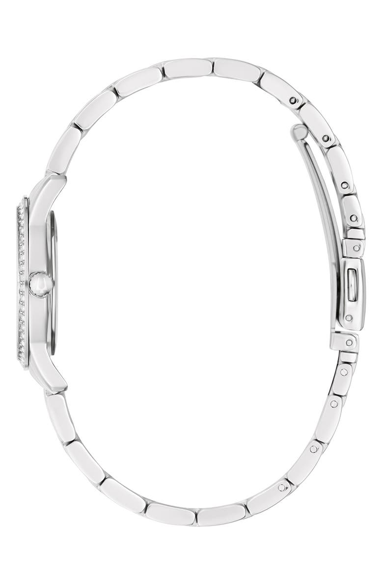 BULOVA Crystal Bracelet Watch & Necklace Gift Set, 27mm, Alternate, color, Silver