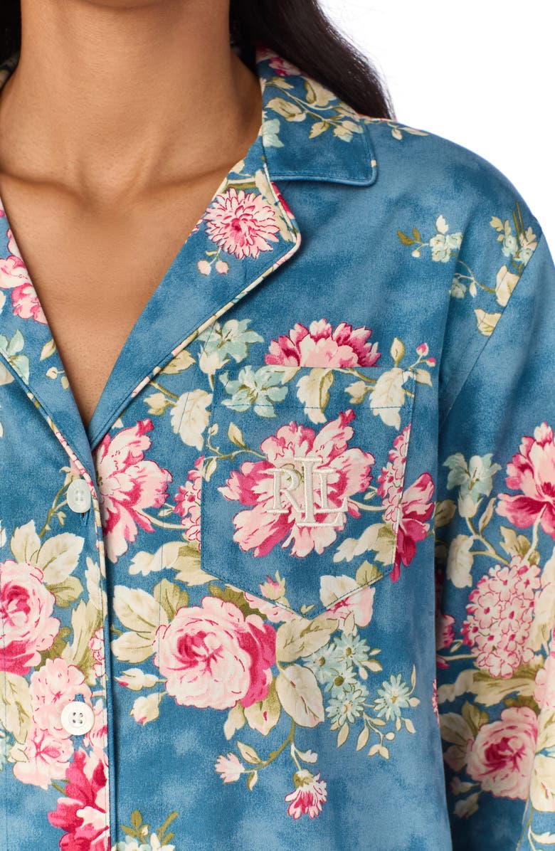 Lauren Ralph Lauren Floral Print Nightgown, Alternate, color, 