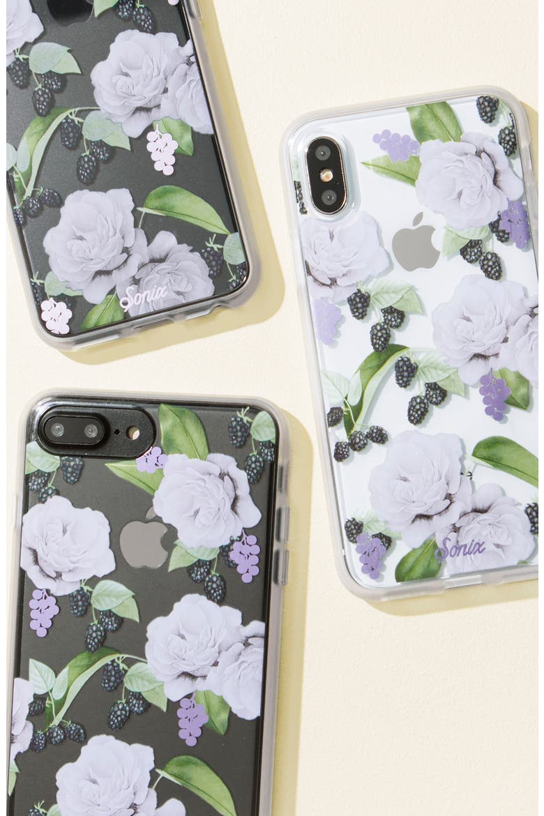 Floral Berry iPhone 6/6s/7/8 & 6/6s/7/8 Plus Case, Alternate, color, WHITE/ LILAC